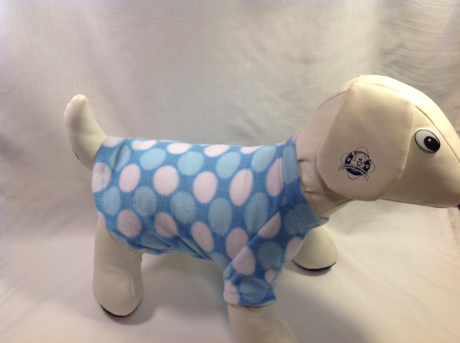dog shirt MEDIUM blue dots dog shirts fleece sweater sweatshirt puppy