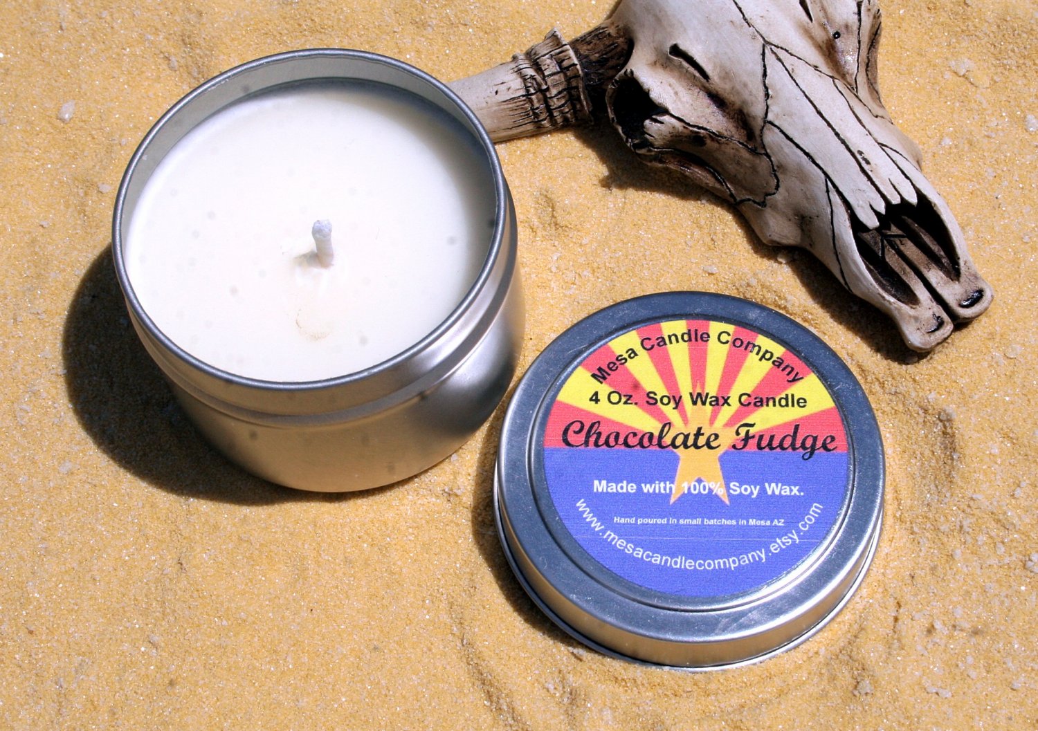 Chocolate Fudge Scented Soy Candle 4 Oz.