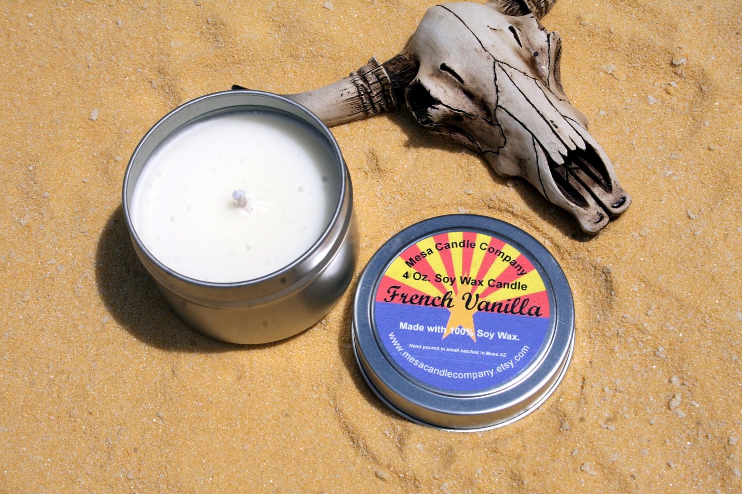 French Vanilla Scented Soy Candle 4 Oz.