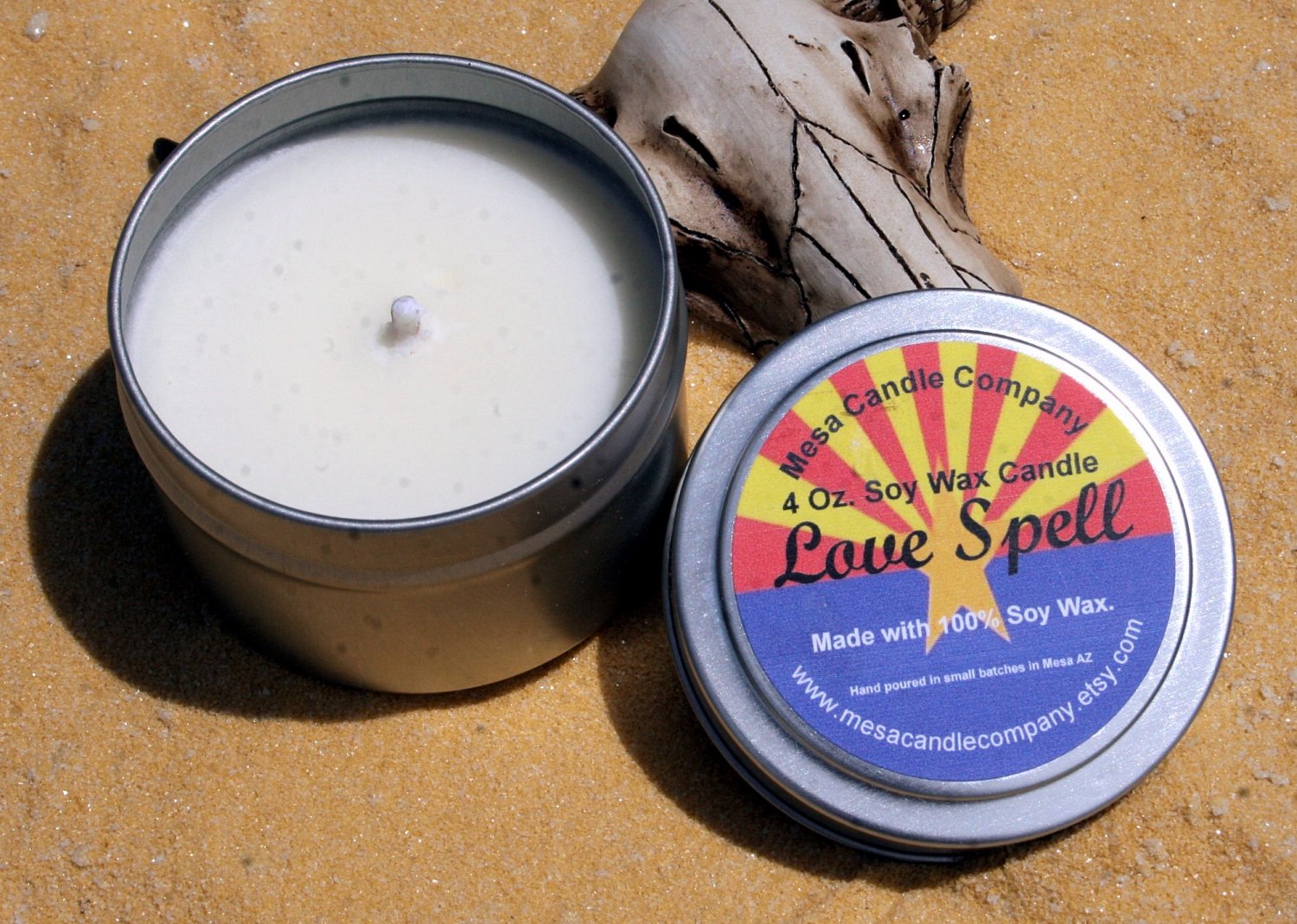 Love Spell Scented Soy Candle 4 Oz.