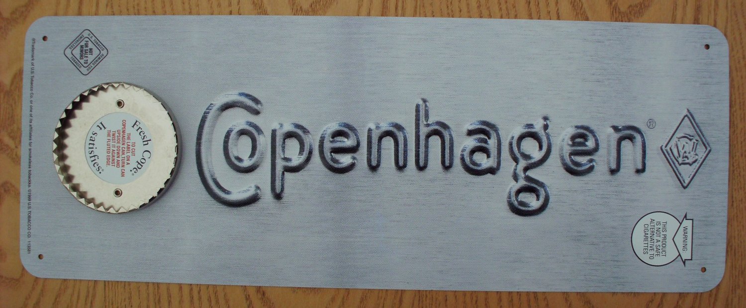 NEW COPENHAGEN LID CUTTER SIGN GRAY COLOR