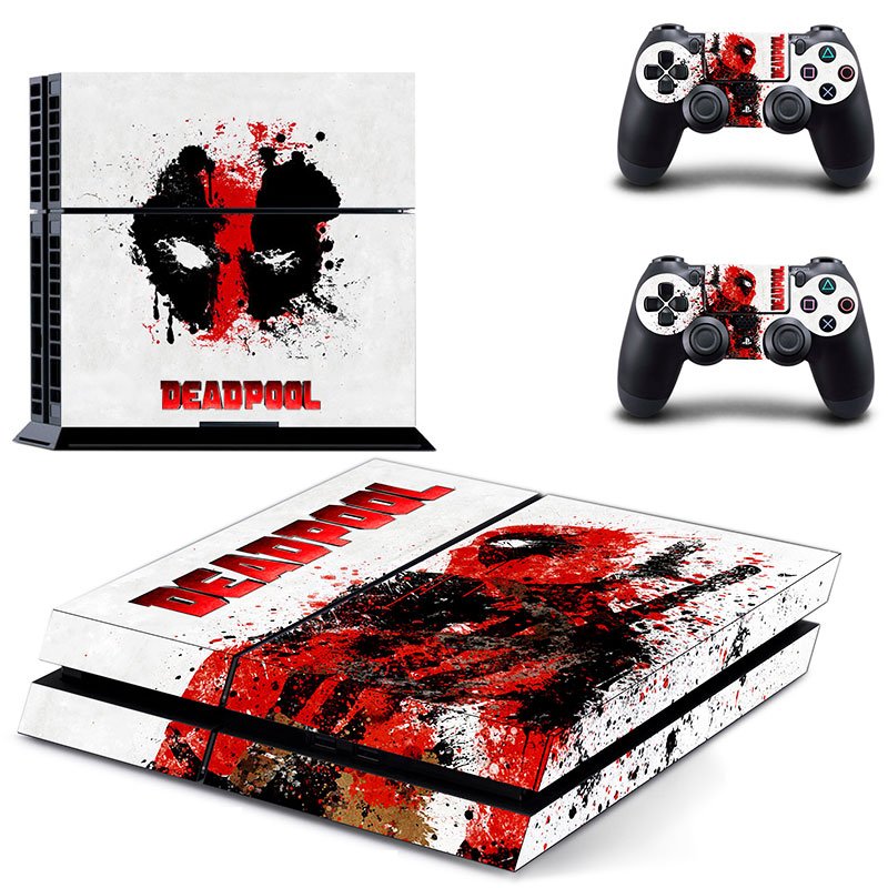 Deadpool Ps4 Console Skin Sticker Decal Made Pvc