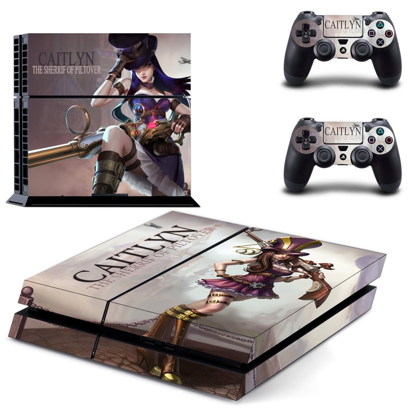 Caitlyn the sheriff of piltover design decal for PS4 console skin sticker decal-design