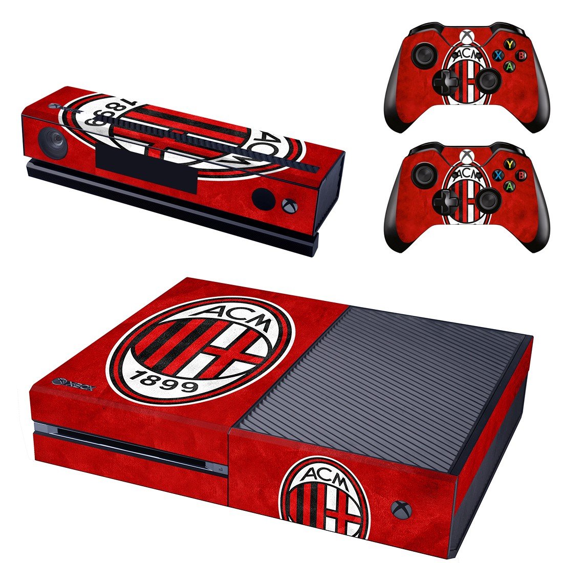 ACM Milan 1899 skin decal for Xbox one console and 2 controllers
