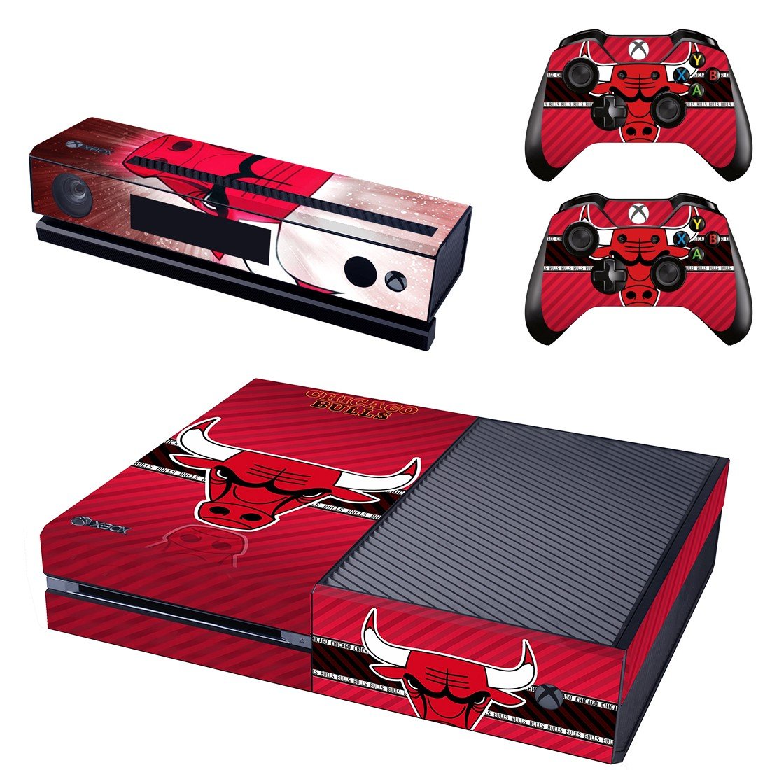 Chicago Bulls skin decal for Xbox one console and 2 controllers