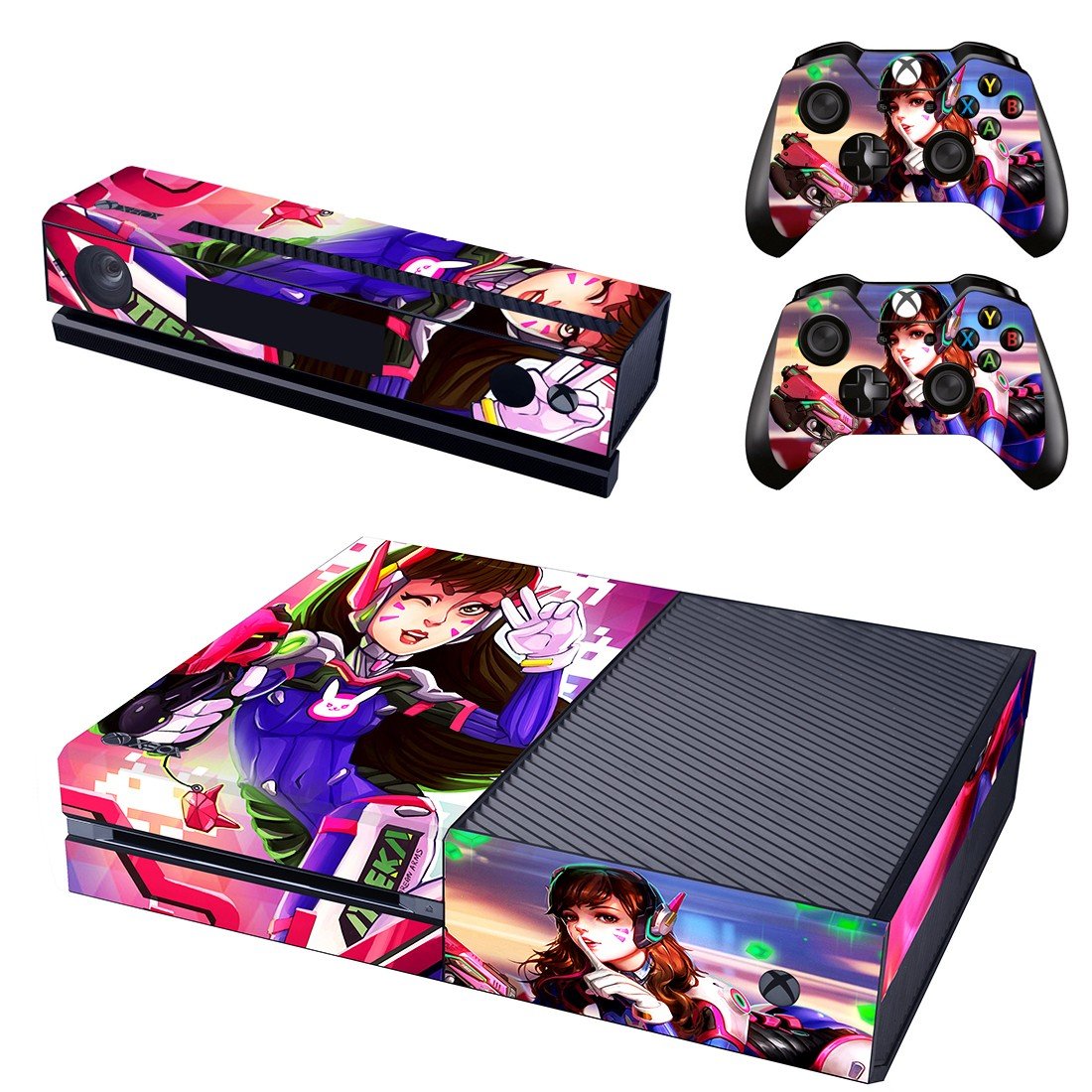 Fictional character skin decal for Xbox one console and 2 controllers