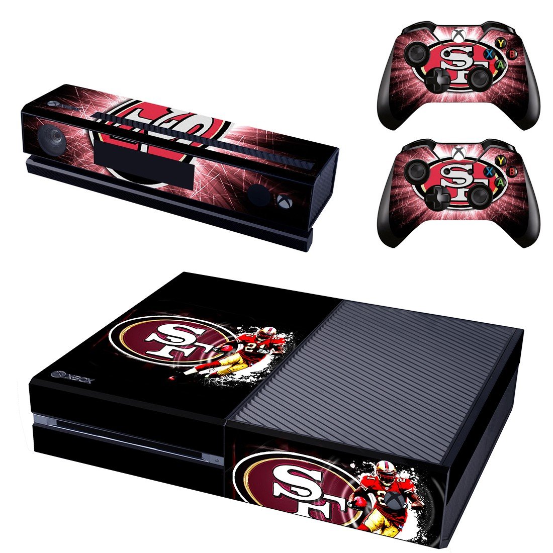 San Francisco 49ers skin decal for Xbox one console and 2 controllers