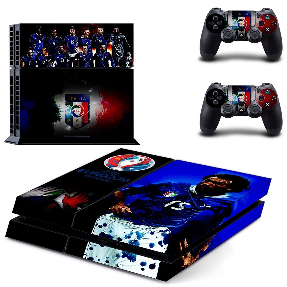 italian football team ps4 skin decal for console and controllers