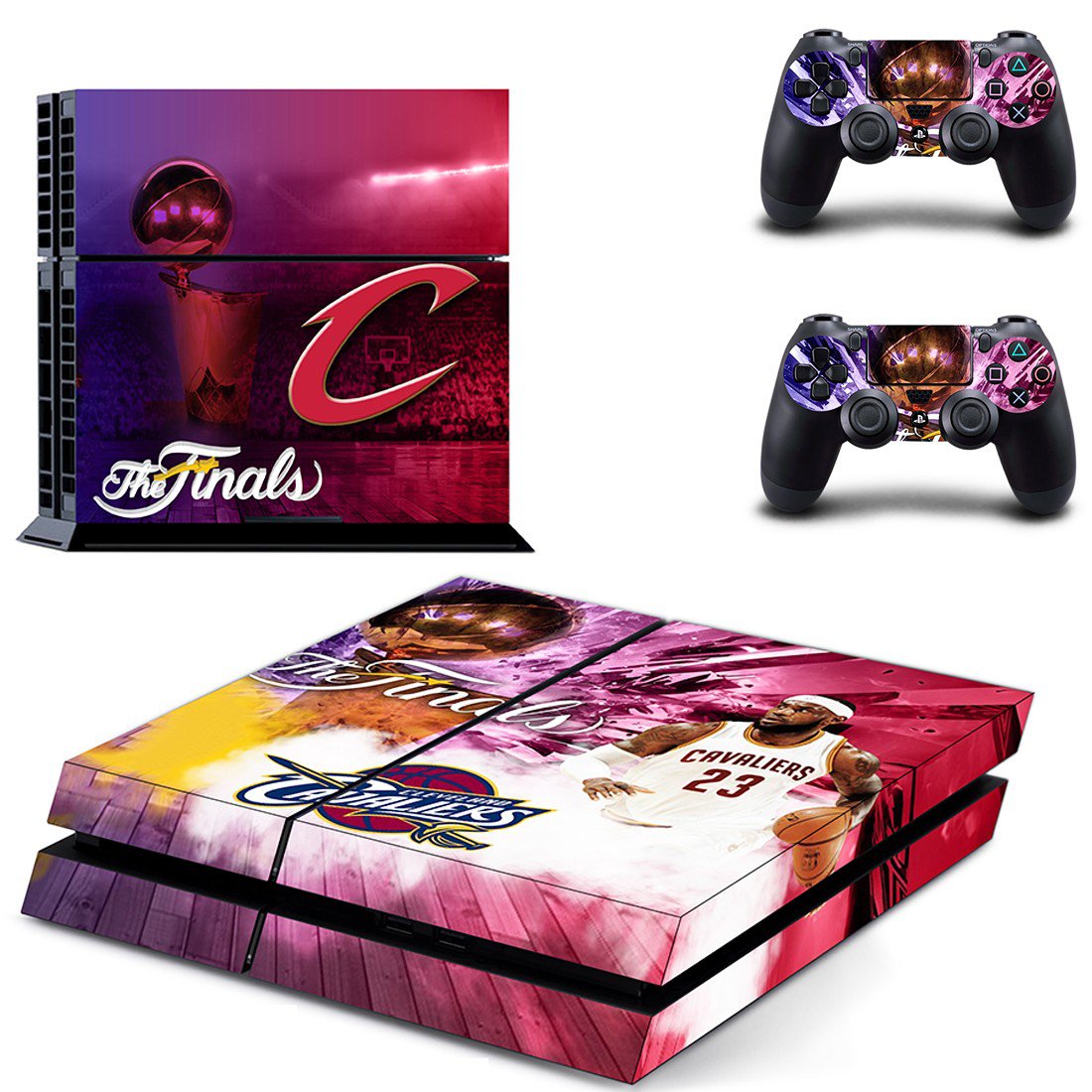 claveland cavaliers ps4 skin decal for console and controllers