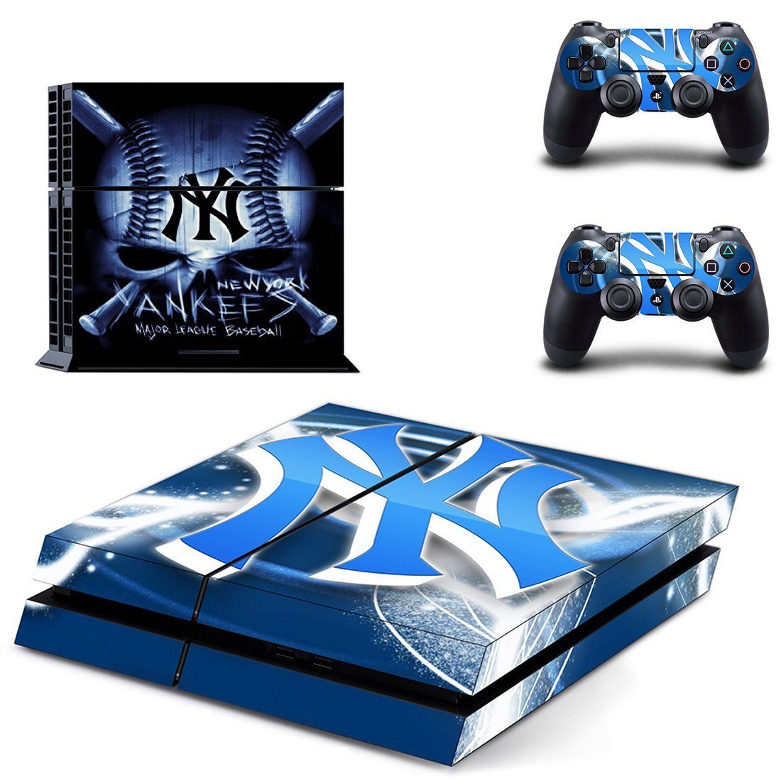 new york yankees baseball team ps4 skin decal for console and controllers