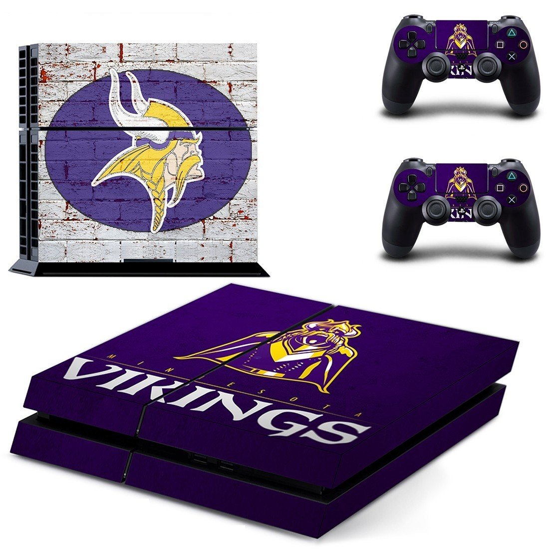 minnesota vikings ps4 skin decal for console and controllers