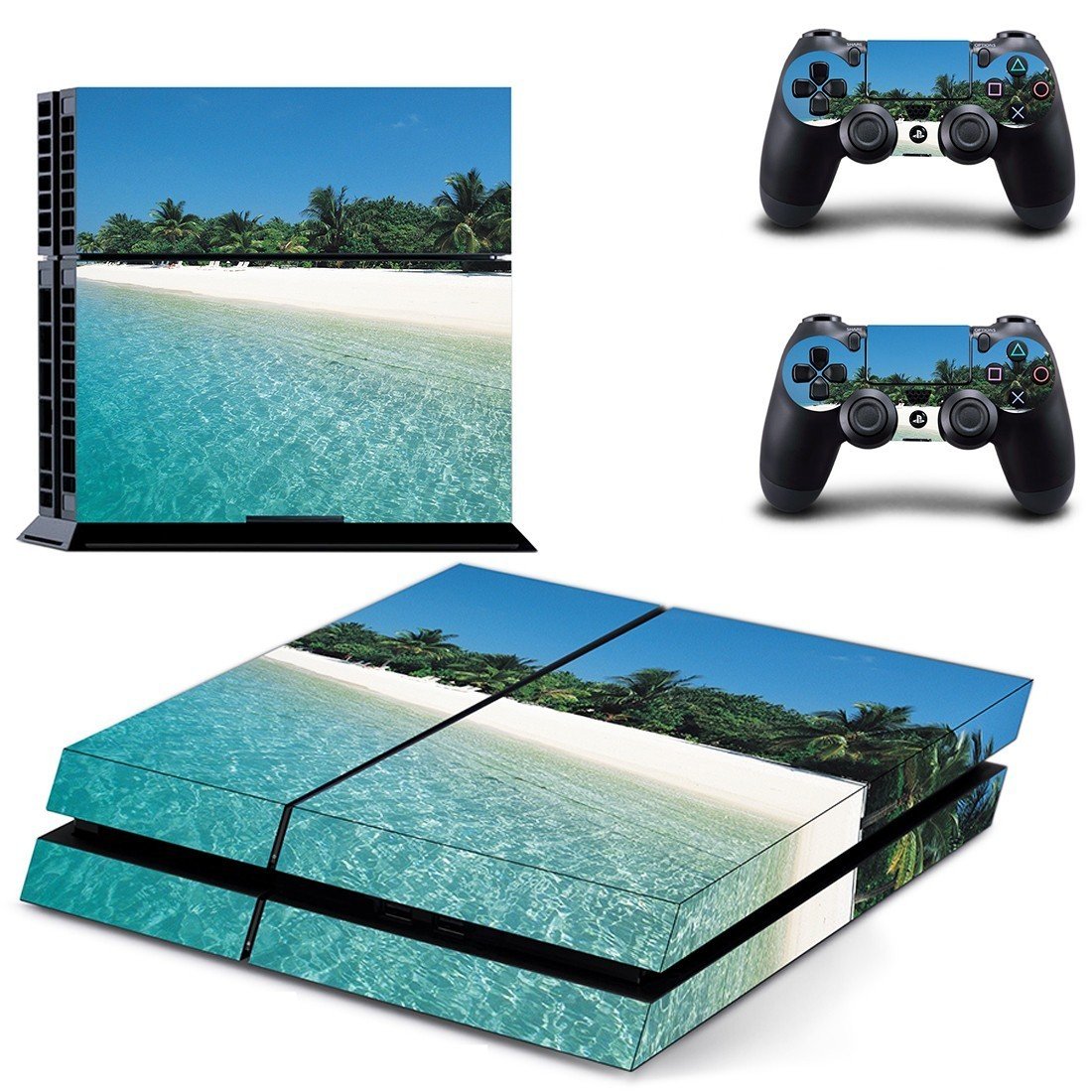 sea beach scenery ps4 skin decal for console and controllers