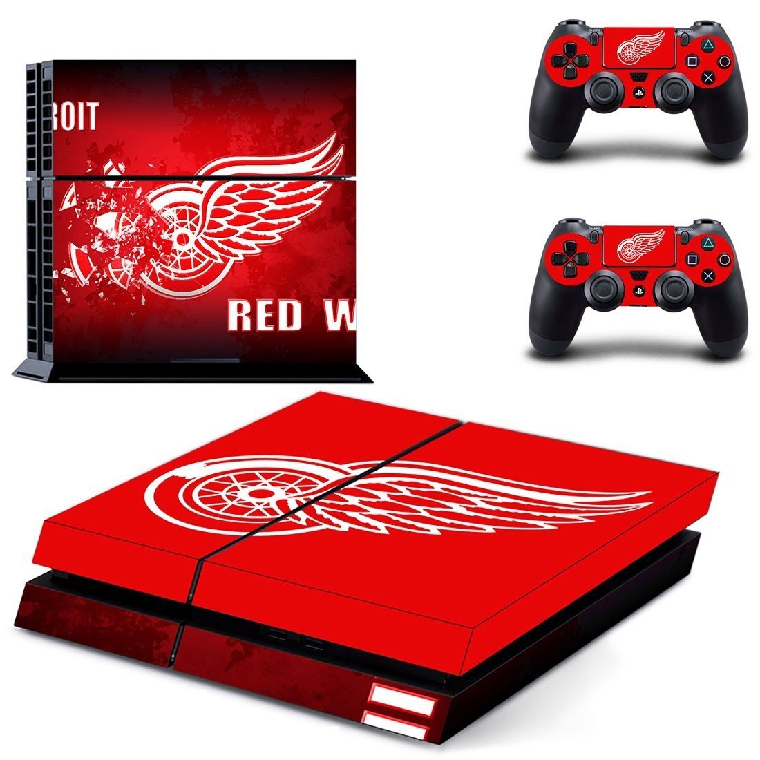 detroit red wings ps4 skin decal for console and controllers