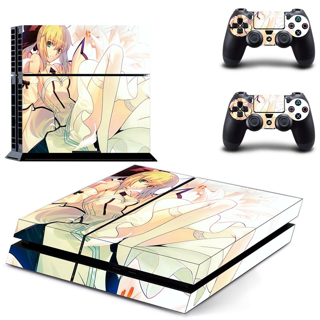 fate stay night saber lily ps4 skin decal for console and controllers