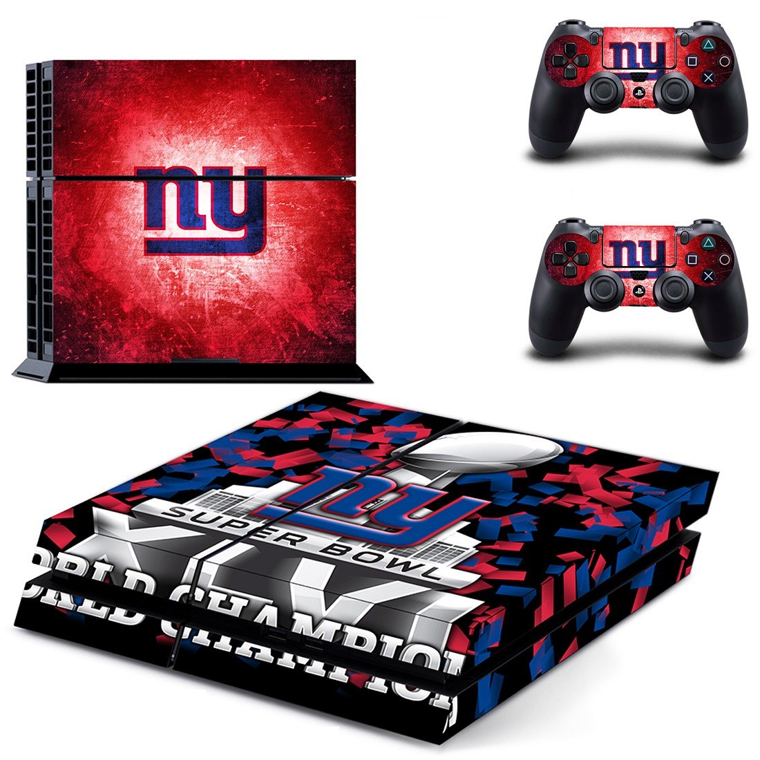 super bowl world champions ps4 skin decal for console and controllers