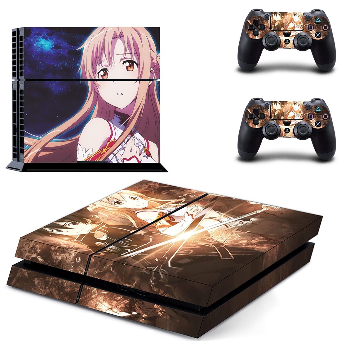 steam avatars asuna ps4 skin decal for console and controllers