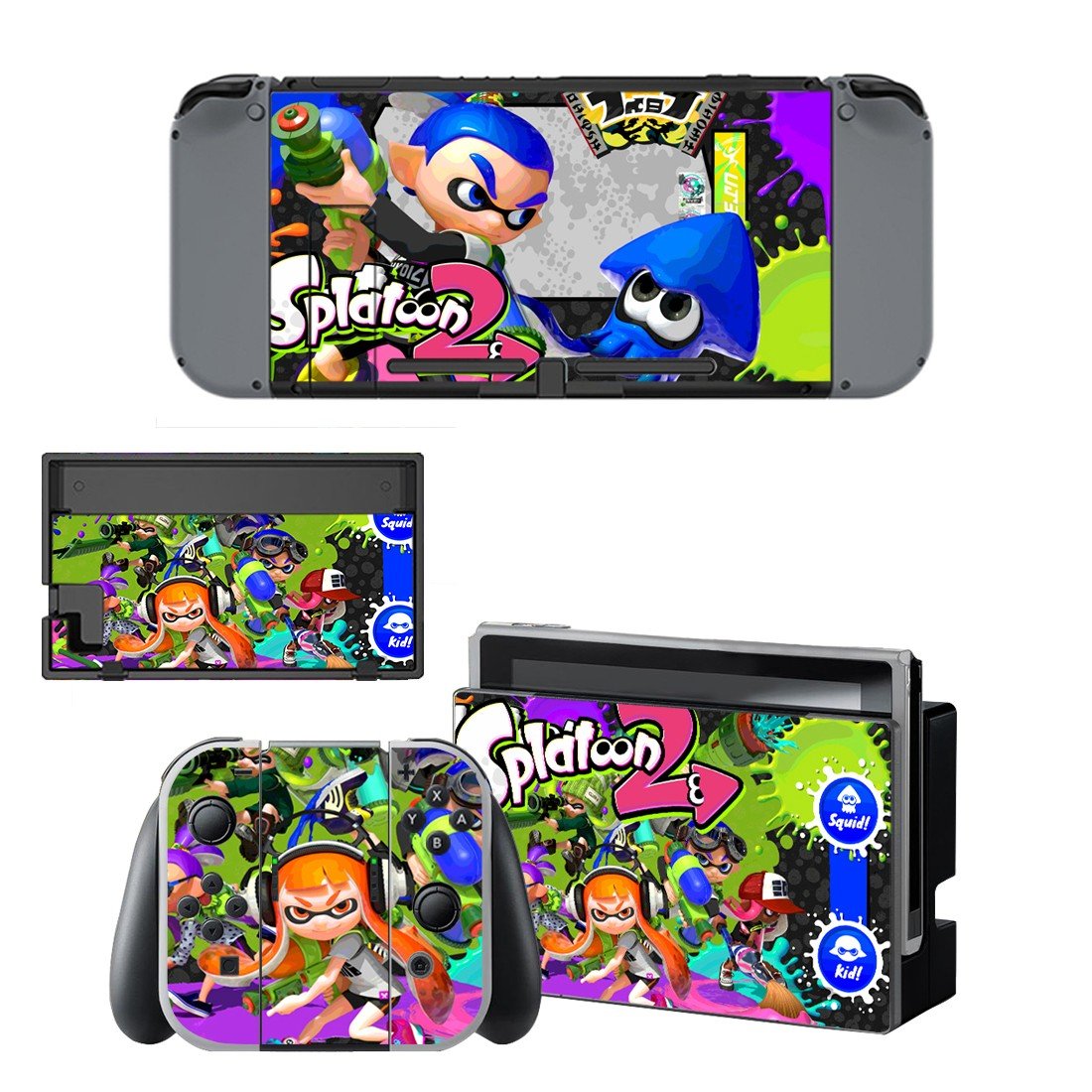 Splatoon decal for Nintendo switch console sticker skin