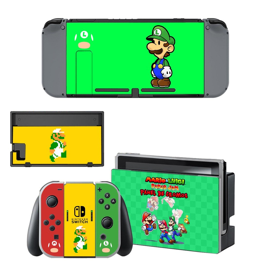 Mario & Luigi series decal for Nintendo switch console sticker skin