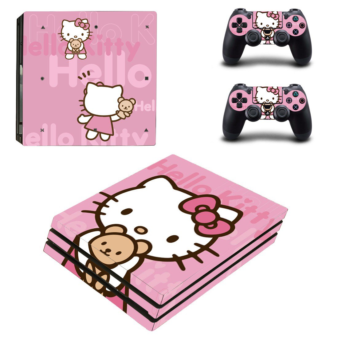 Hello Kitty ps4 pro skin decal for console and controllers