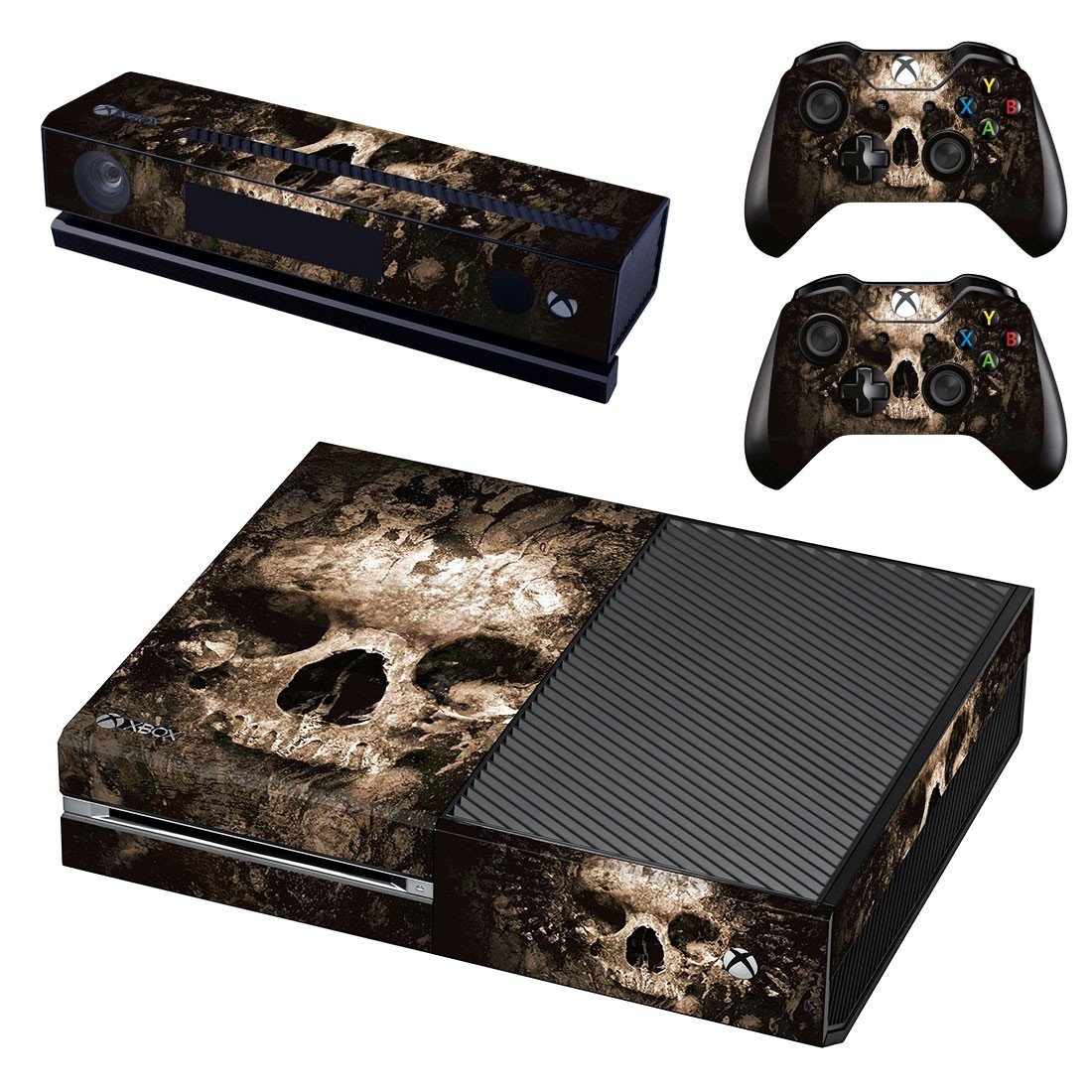 Burned Skull skin decal for Xbox one console and controllers