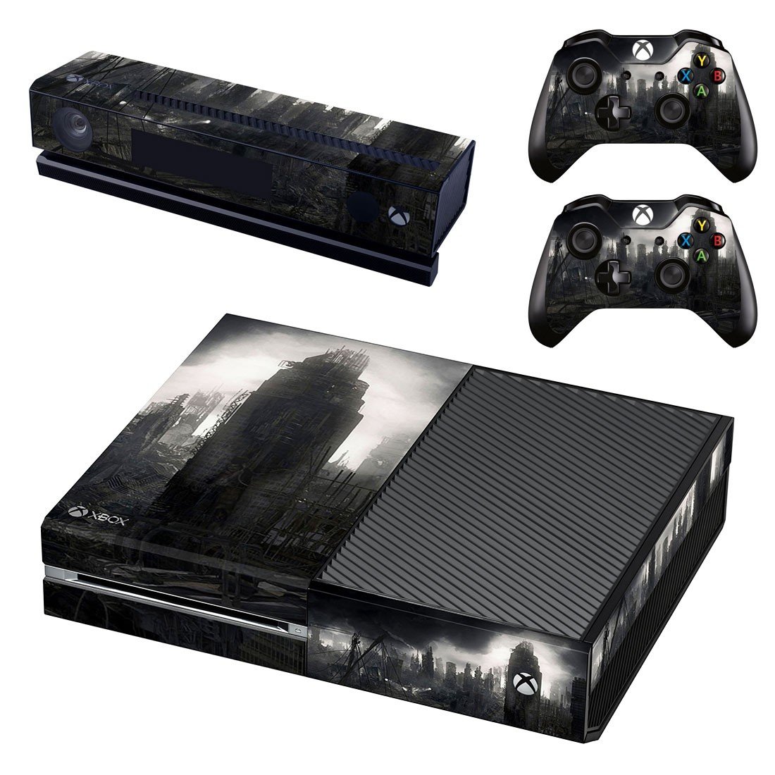 Destruction city skin decal for Xbox one console and controllers
