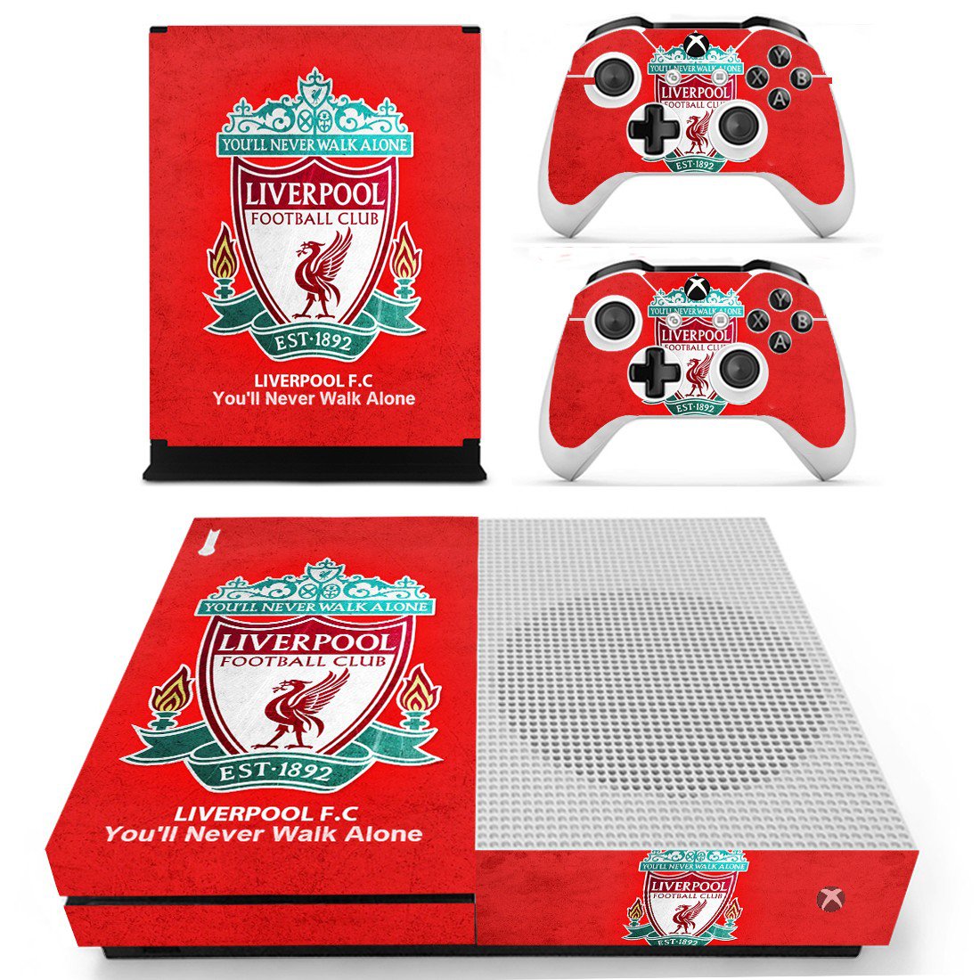 Liverpool skin decal for Xbox one S console and controllers