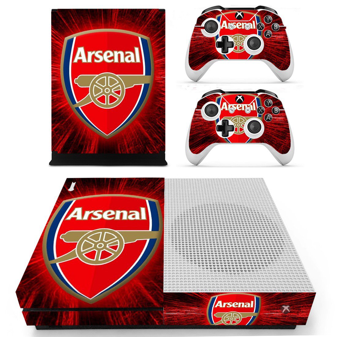 Arsenal skin decal for Xbox one S console and controllers