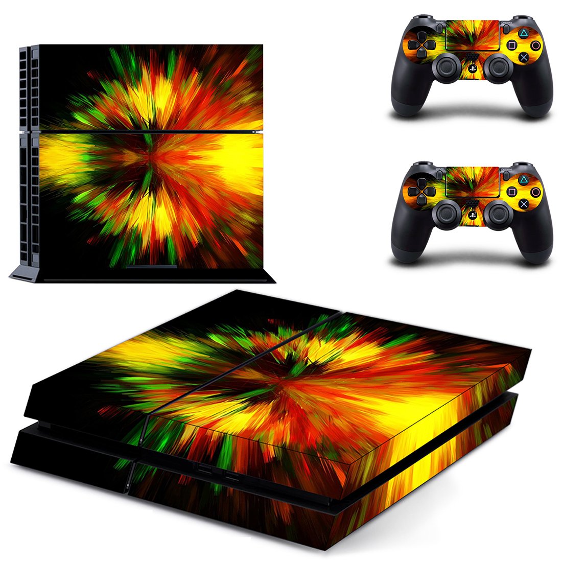 Big Bang Blast skin decal for PS4 PlayStation 4 console and 2 controllers