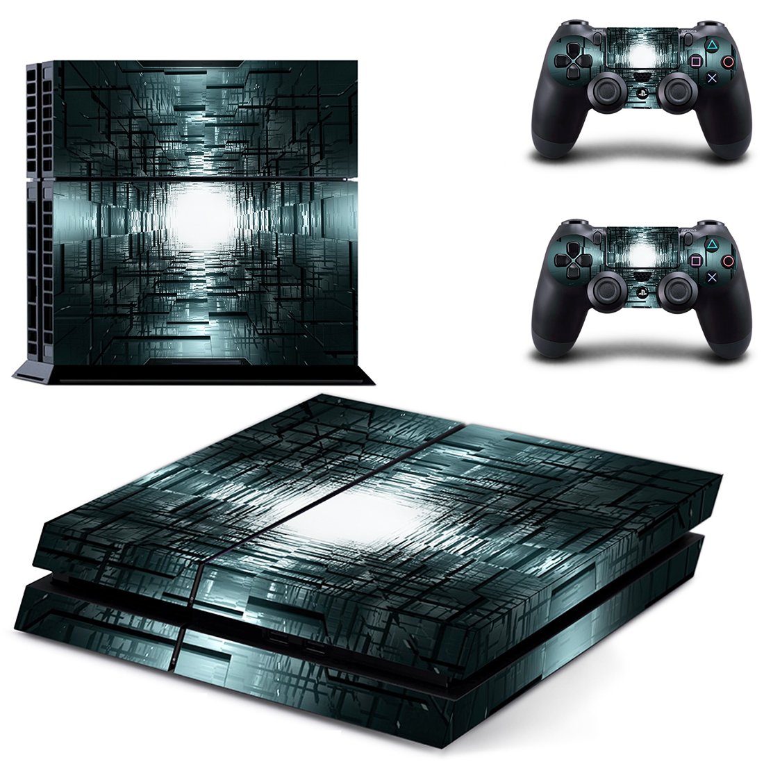 Burned Floor skin decal for PS4 PlayStation 4 console and 2 controllers