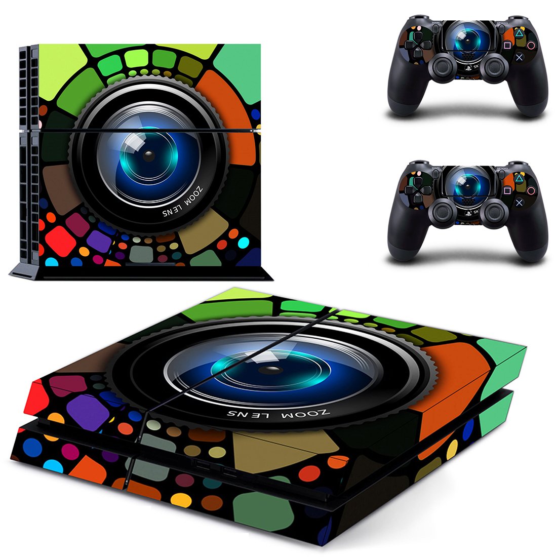 Camera Lense skin decal for PS4 PlayStation 4 console and 2 controllers