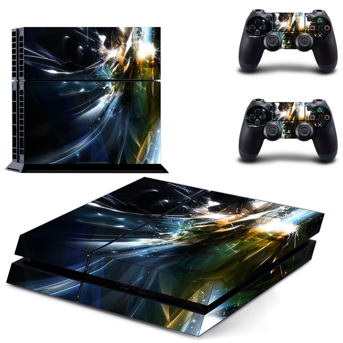 Fired Floor skin decal for PS4 PlayStation 4 console and 2 controllers