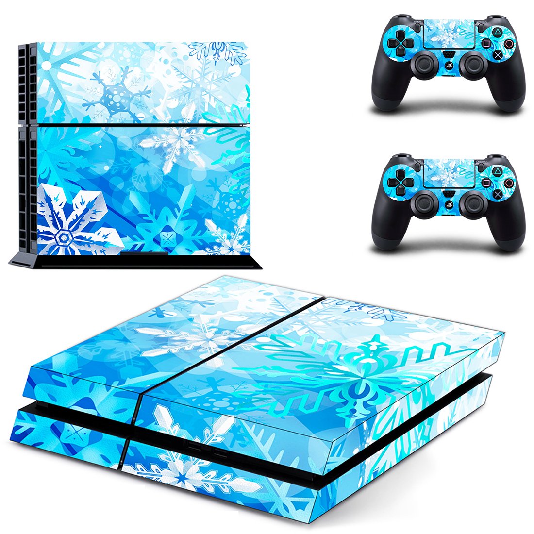 Winter Flower skin decal for PS4 PlayStation 4 console and 2 controllers
