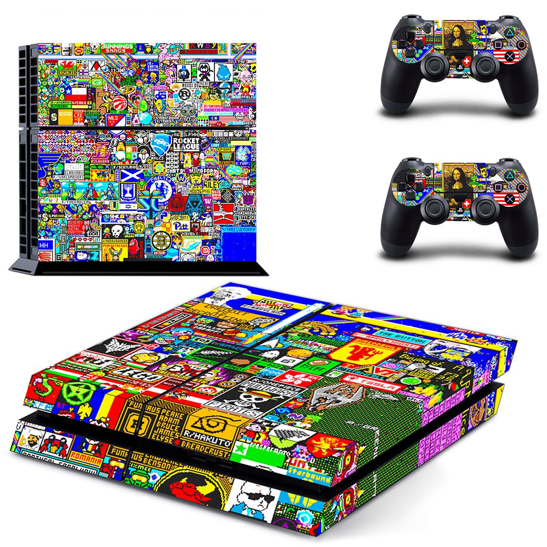 Graffiti skin decal for PS4 PlayStation 4 console and 2 controllers