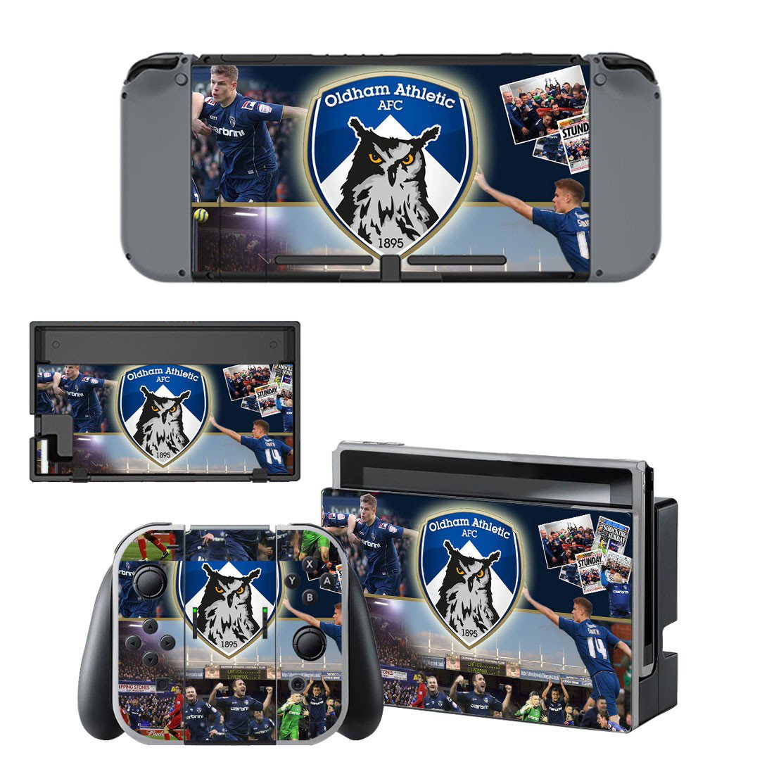 Oldham athletic AFC decal for Nintendo switch console sticker skin