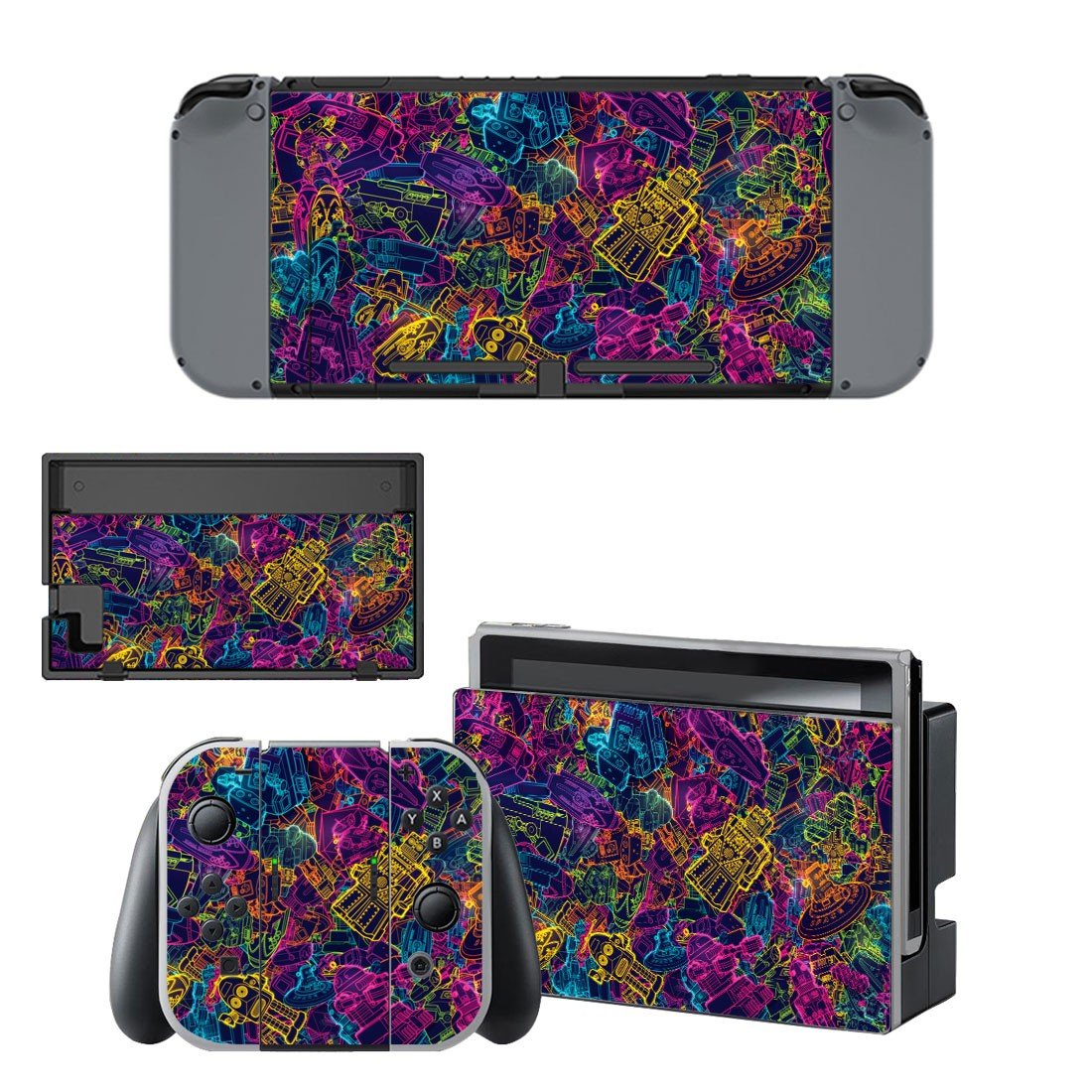 Animated Texture Nintendo switch console sticker skin