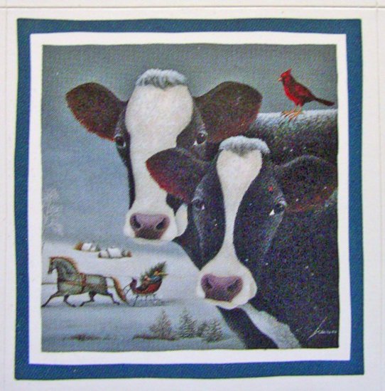 8 COWS in WINTER Cardinals COW Cardinal Lang Stickers