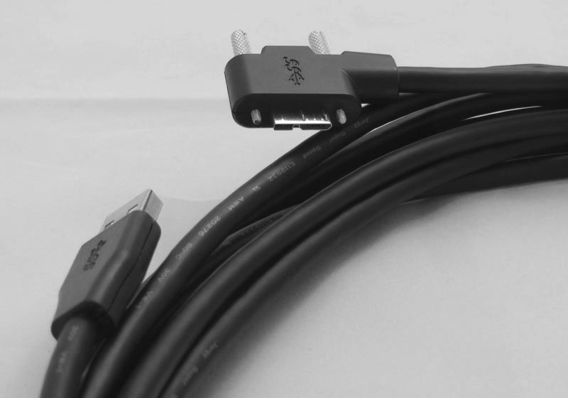 USB 3.0 Active Repeater Cable -A Male to Micro-B Male Extension with Locking -Left Angle -32Ft (10M)