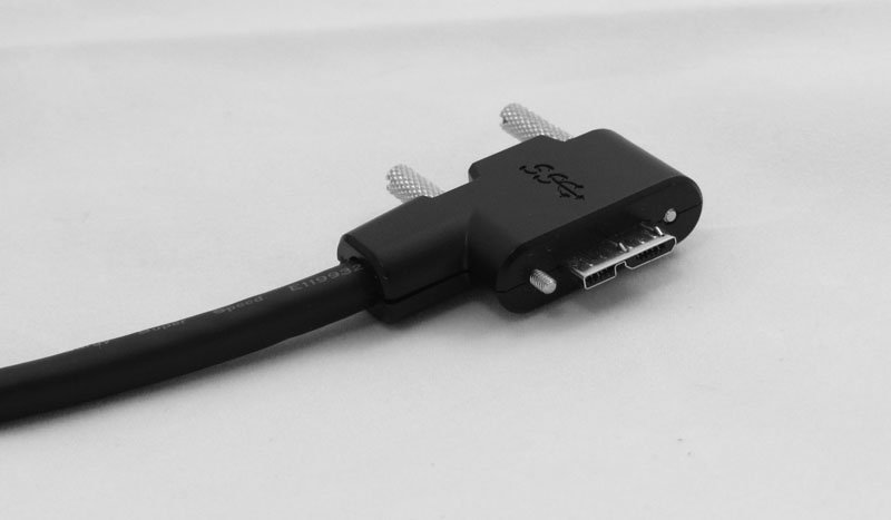 USB 3.0 Active Repeater Cable -A Male to Micro-B Male Extension with Locking -Right Angle -23Ft(7M)