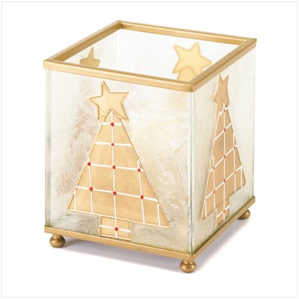 SQUARE X-MAS TREE CANDLEHOLDER