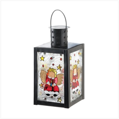 X-MAS ANGEL GLASS CANDLE LAMP
