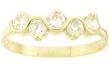14 K Gold Staggered Created Diamond Ring