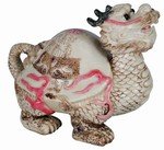 Antique Ivory Finish Dragon Turtle Sculpture