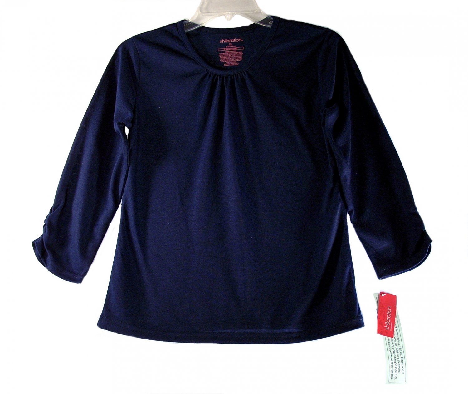 Xhilaration Kid Girls Blue 3/4 Sleeve Sleepwear Pajama Top X-Large
