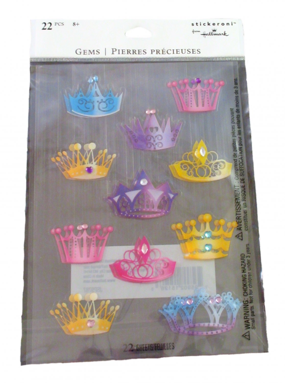 Hallmark Crown Tiara Gem Stickers
