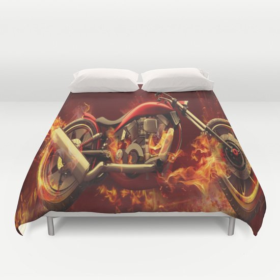 FIRE MOTORBIKE DUVET COVERS for QUEEN SIZE 1QIw7gC