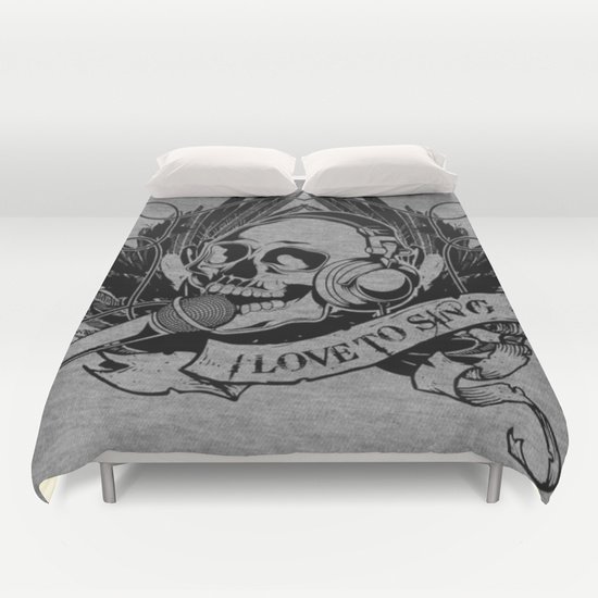 SKULL SINGER DUVET COVERS for QUEEN SIZE 1JQfOIU