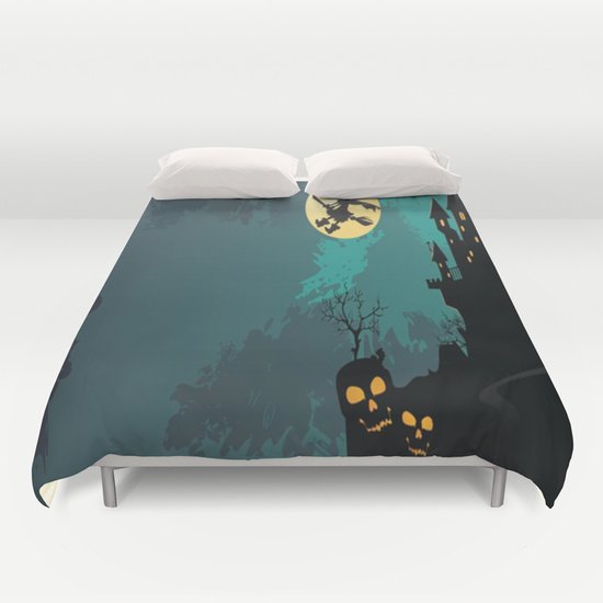 CASTLE HALLOWEEN DUVET COVERS for KING SIZE 1LmkyYC