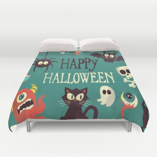 HAPPY HALLOWEEN DUVET COVERS for KING SIZE 1X6rlgs