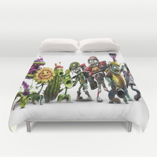 Zombie Vs Plant DUVET COVERS for KING SIZE 2fbGlOc