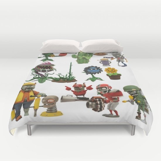 Zombie Vs Plant DUVET COVERS for KING SIZE 2gkeEib